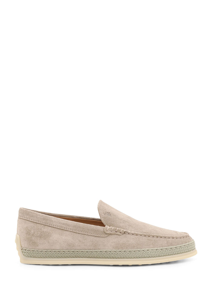 Tods Flat Shoes Beige Suede