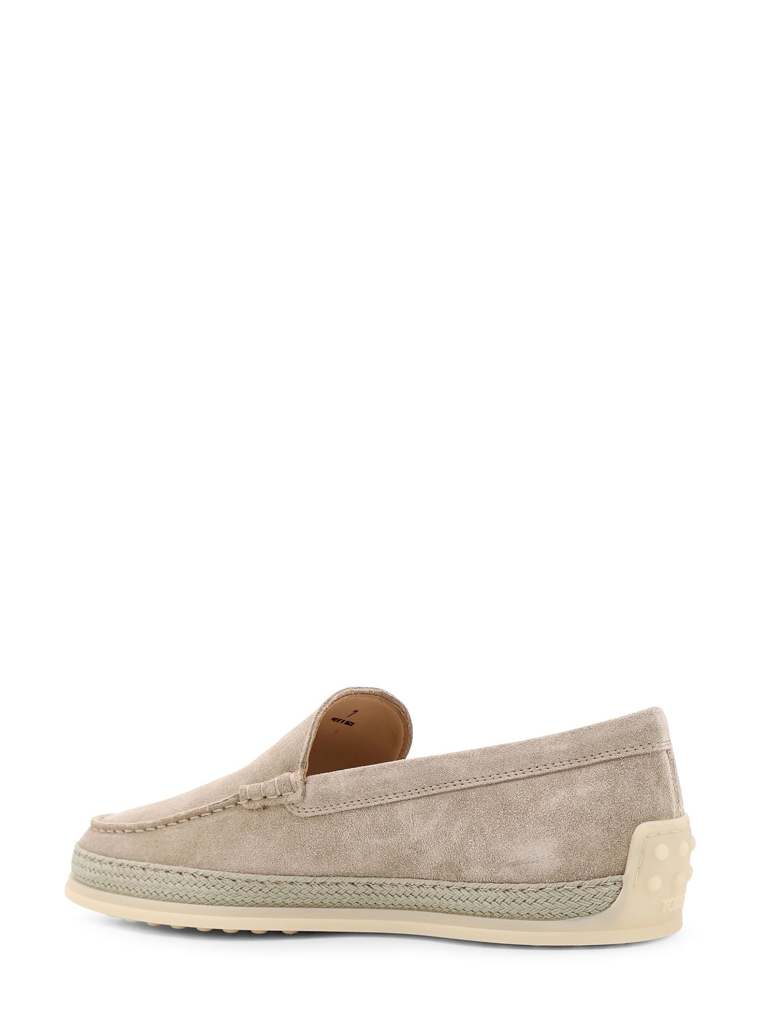 Tods Flat Shoes Beige Suede