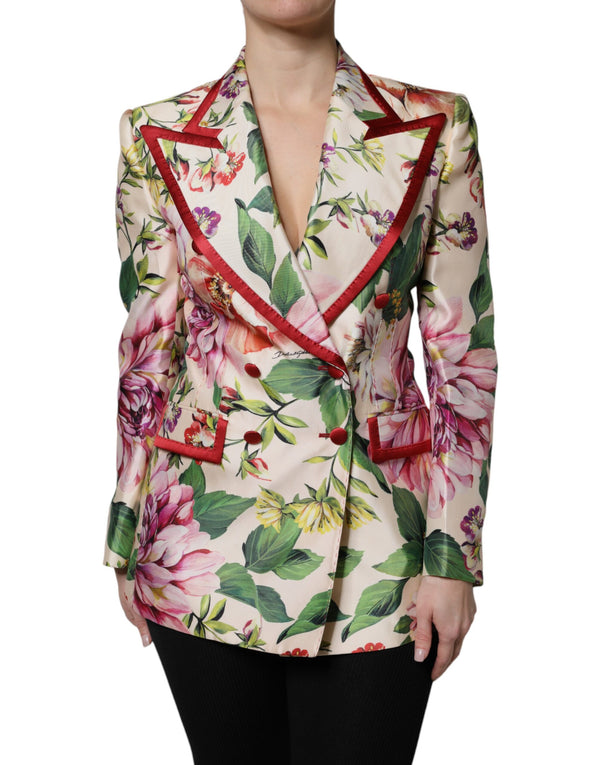 Dolce & Gabbana 98% Silk 2% Elastane blazer in multicolor