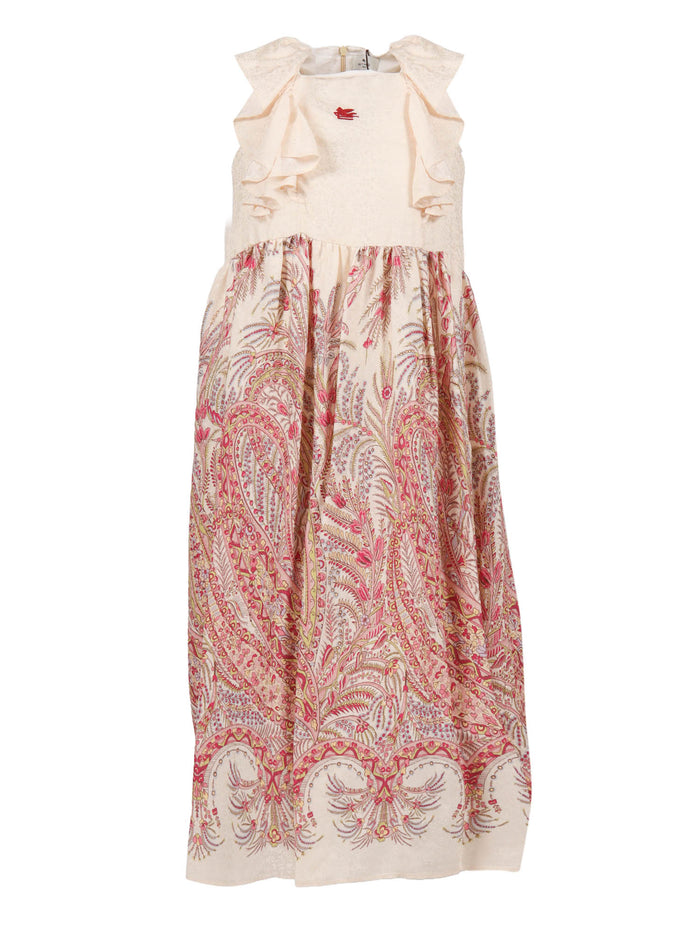 WOVEN DRESS Cream Viscose Lining Cotton
