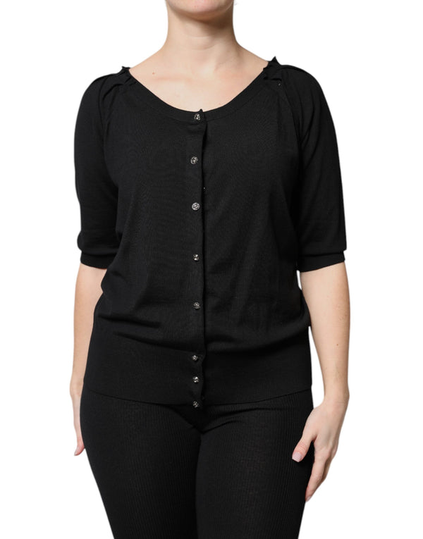 Dolce & Gabbana 100% Virgin Wool blouse in black