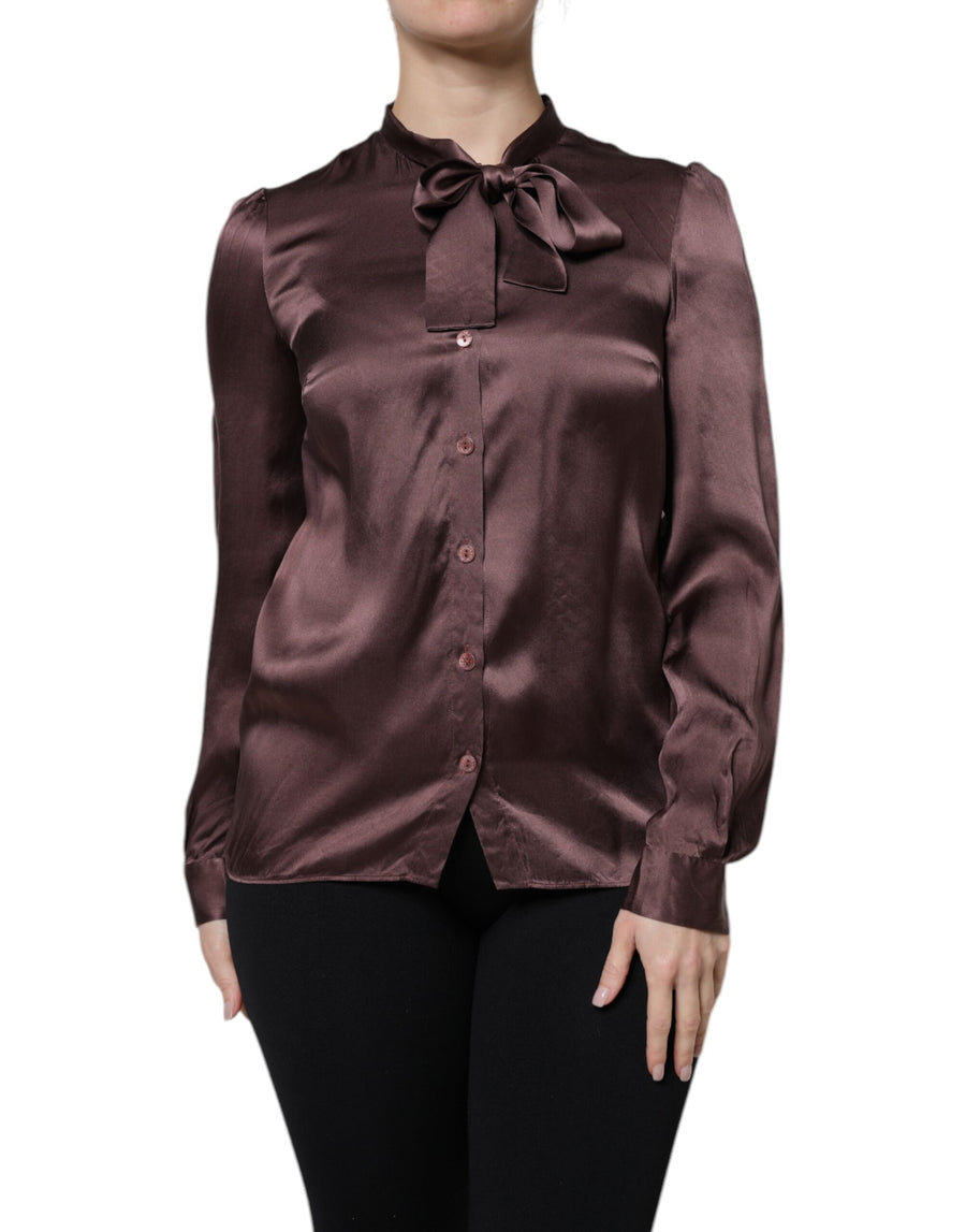 Dolce & Gabbana 100% Silk blouse in brown