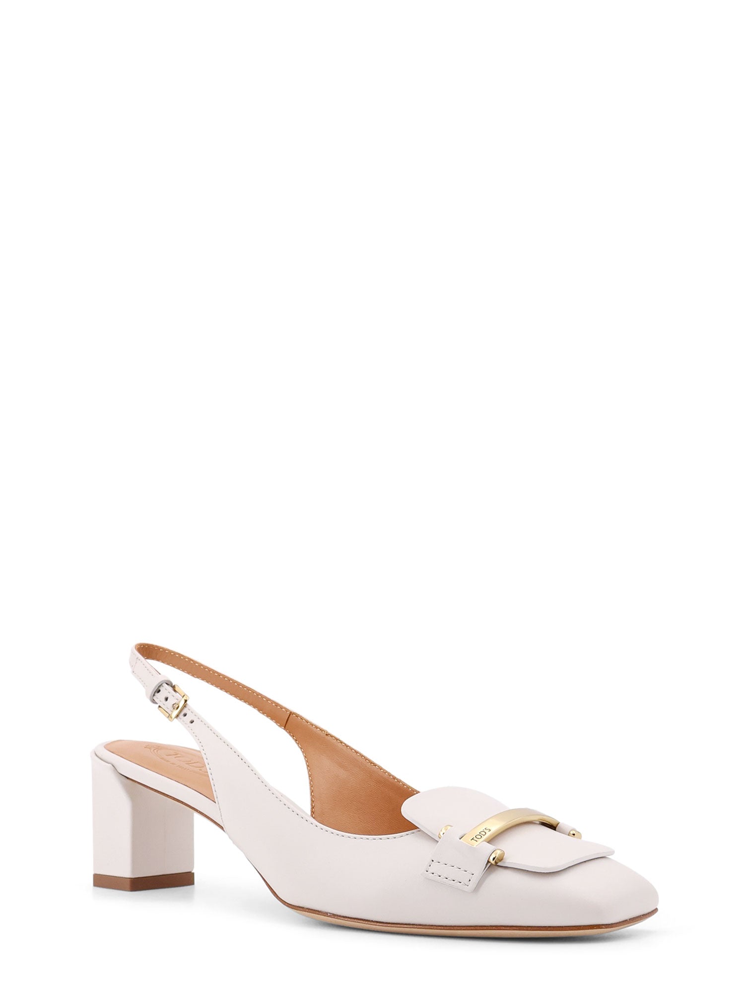 Tods With Heel Beige Pelle