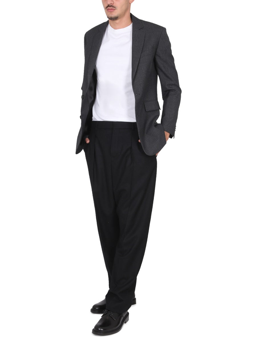 Single-Breasted Virgin Wool Jacket Grey