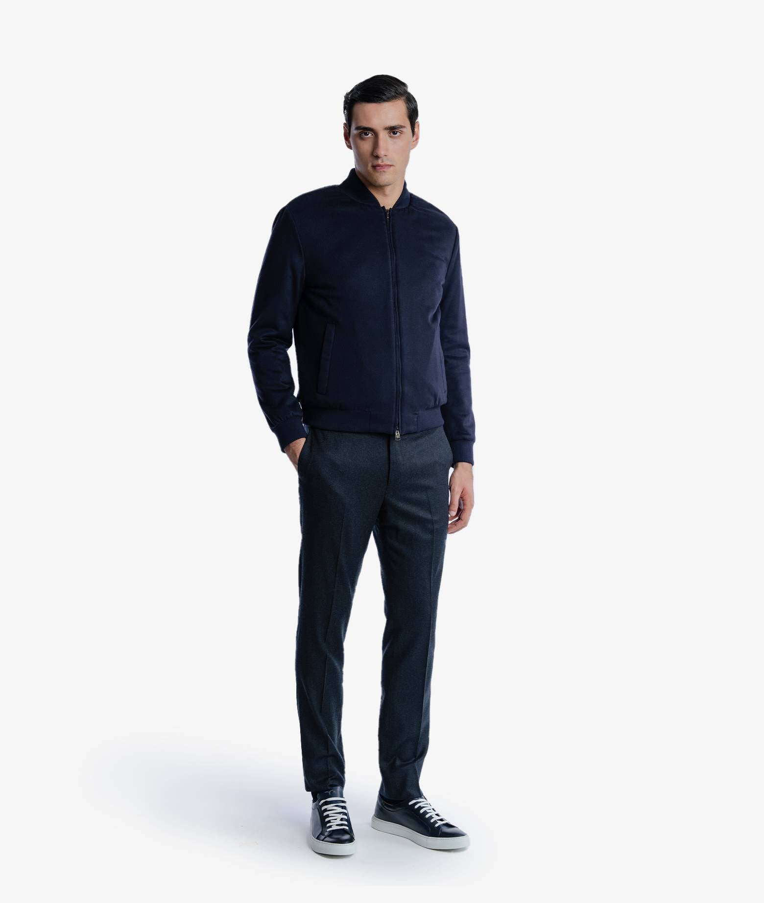 Cashmere Bomber Vosgi Blue Sportwear Blouson
