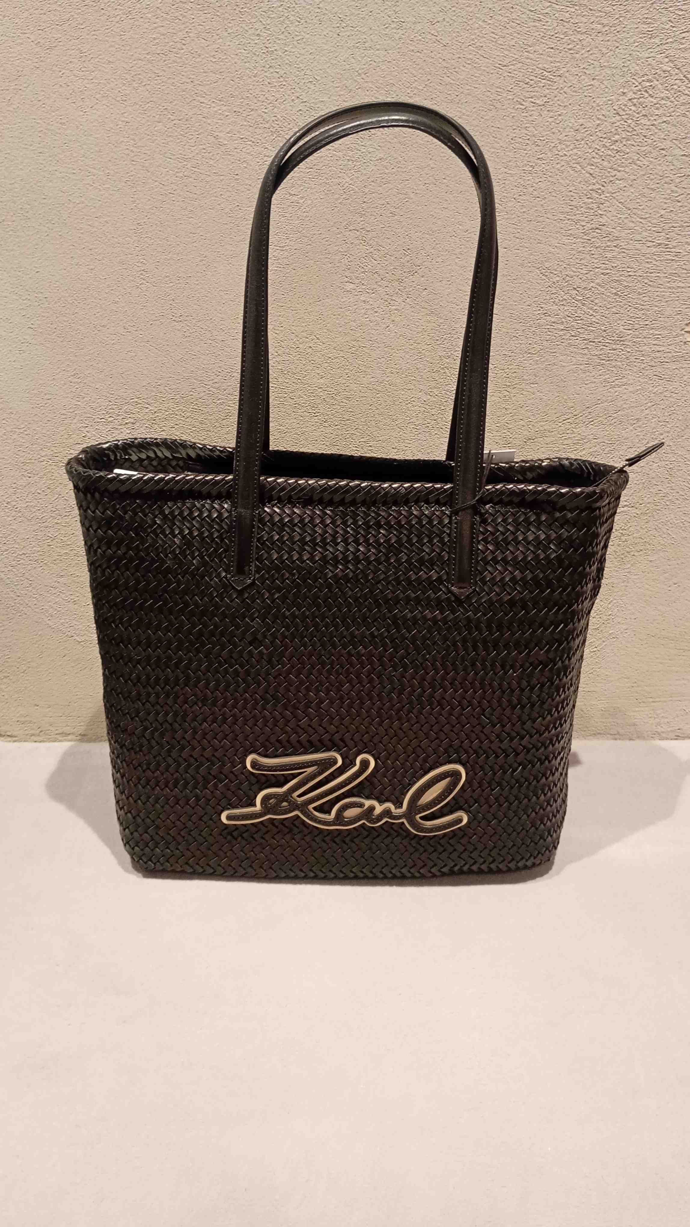 K-signature Braid Md Black Bag