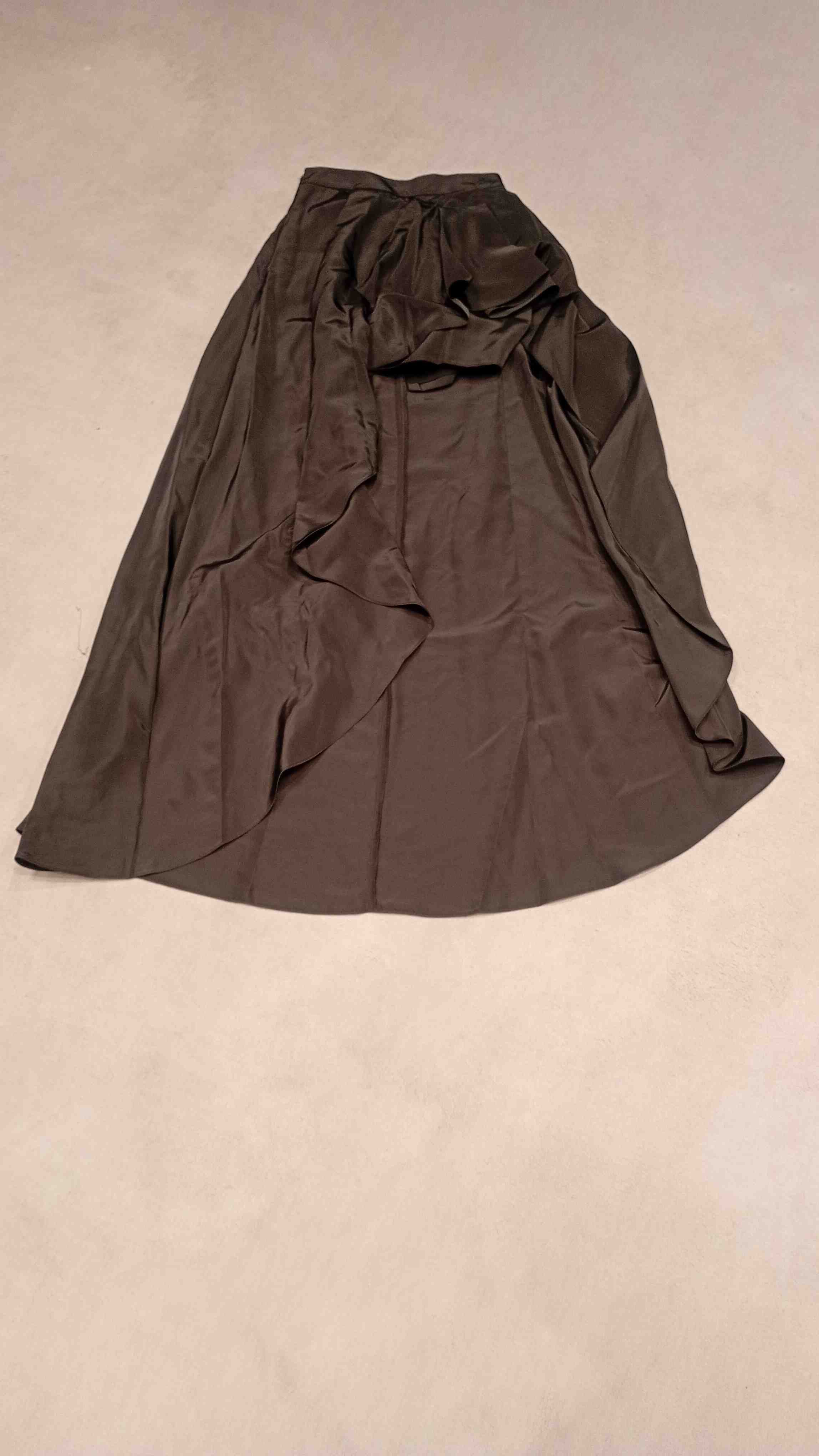 Studio Ruffle Black Polyester | Skirt