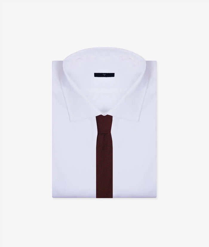 Burgundy Textured Silk Tie Bordeaux Plain