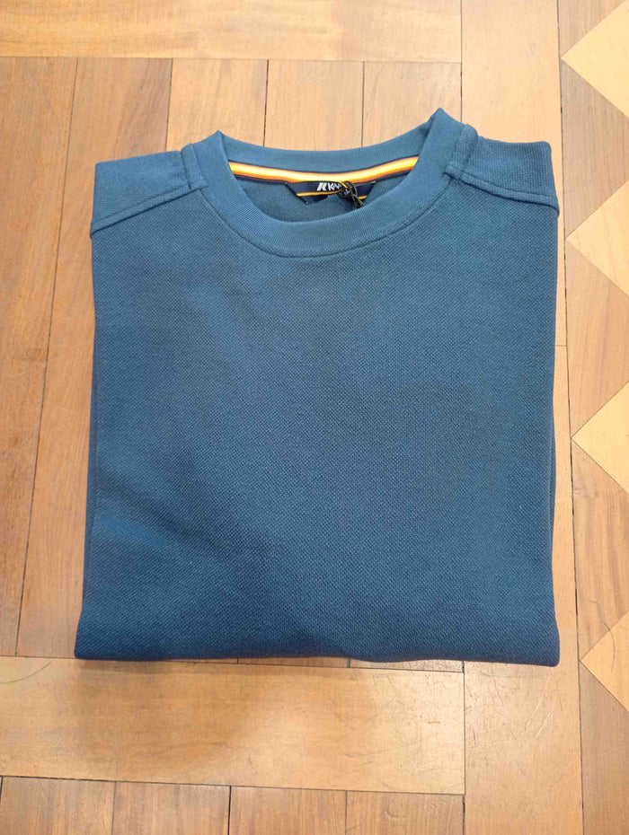 Perrey Linen Blend Blue Cotton | Sweatshirt