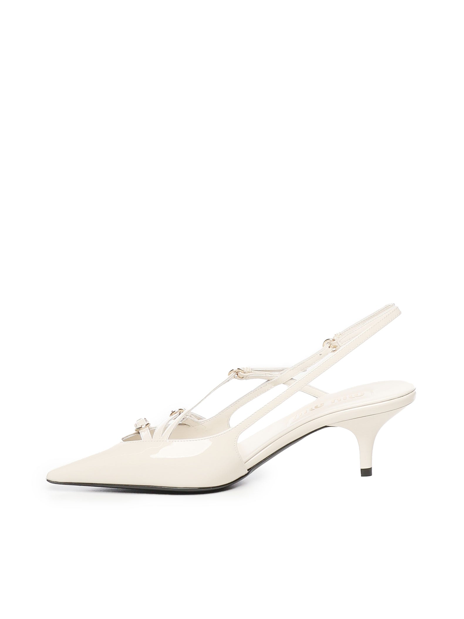 Miu With Heel White Calfskin