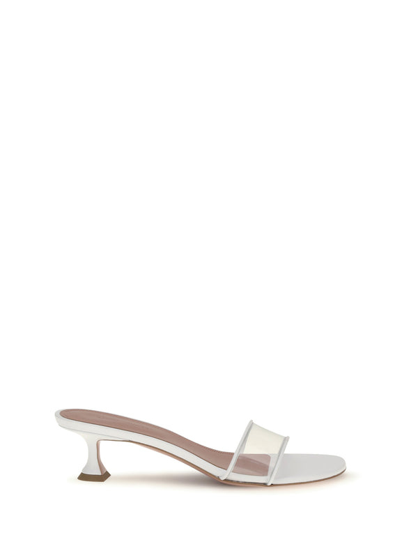Amina Muaddi Upper: 80% PVC mule sandal in clear