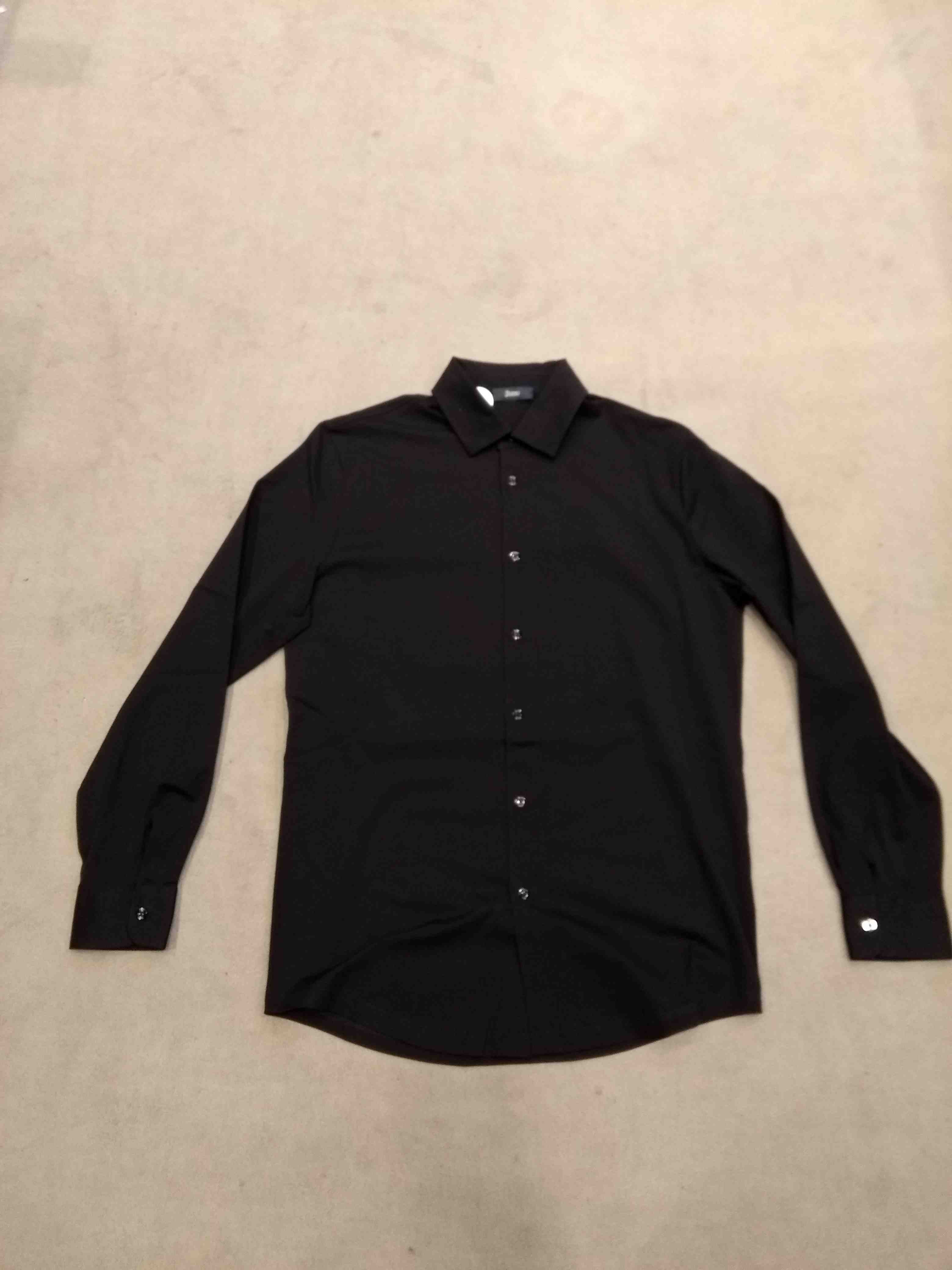 Polo Camicia In Jersey Stretch Black Shirt