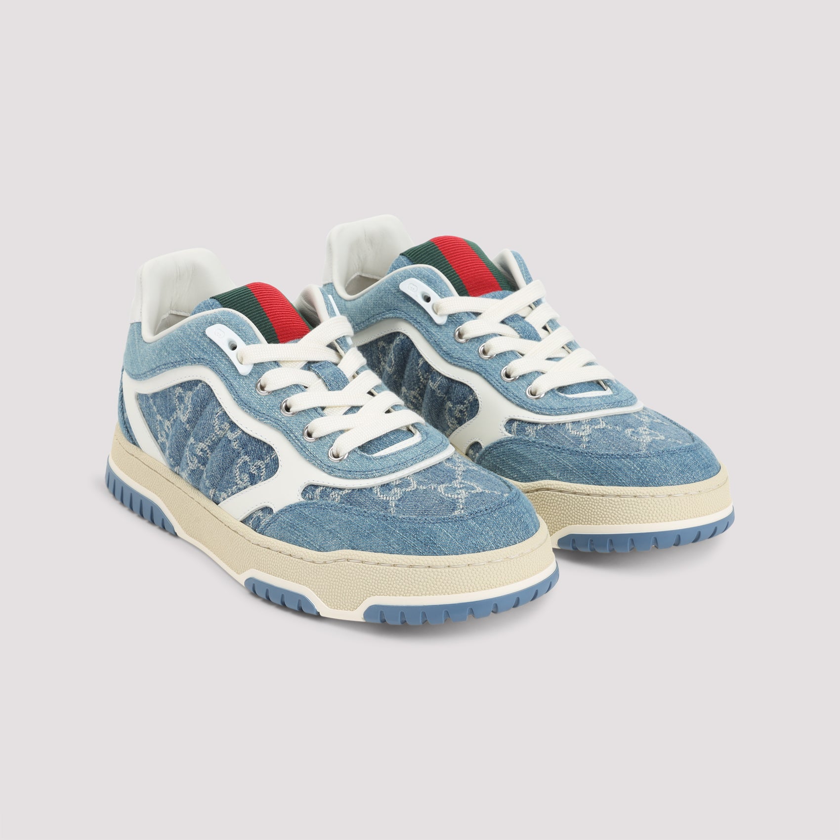 Re-web Sneakers Blue Cotton Rubber Shoe