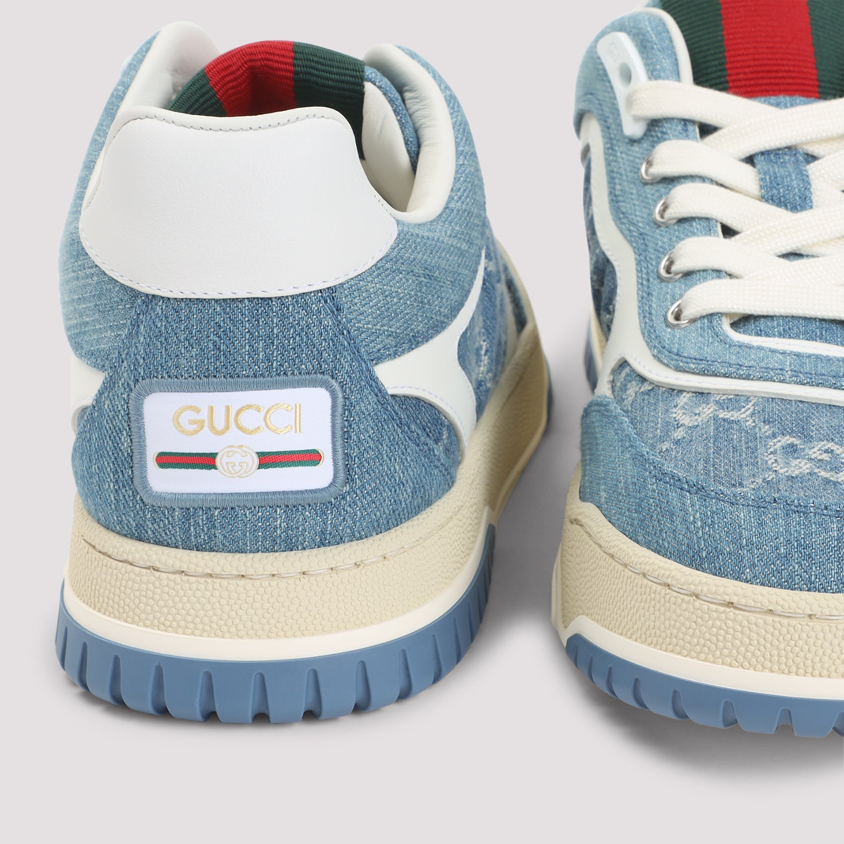 Re-web Sneakers Blue Cotton Rubber Shoe