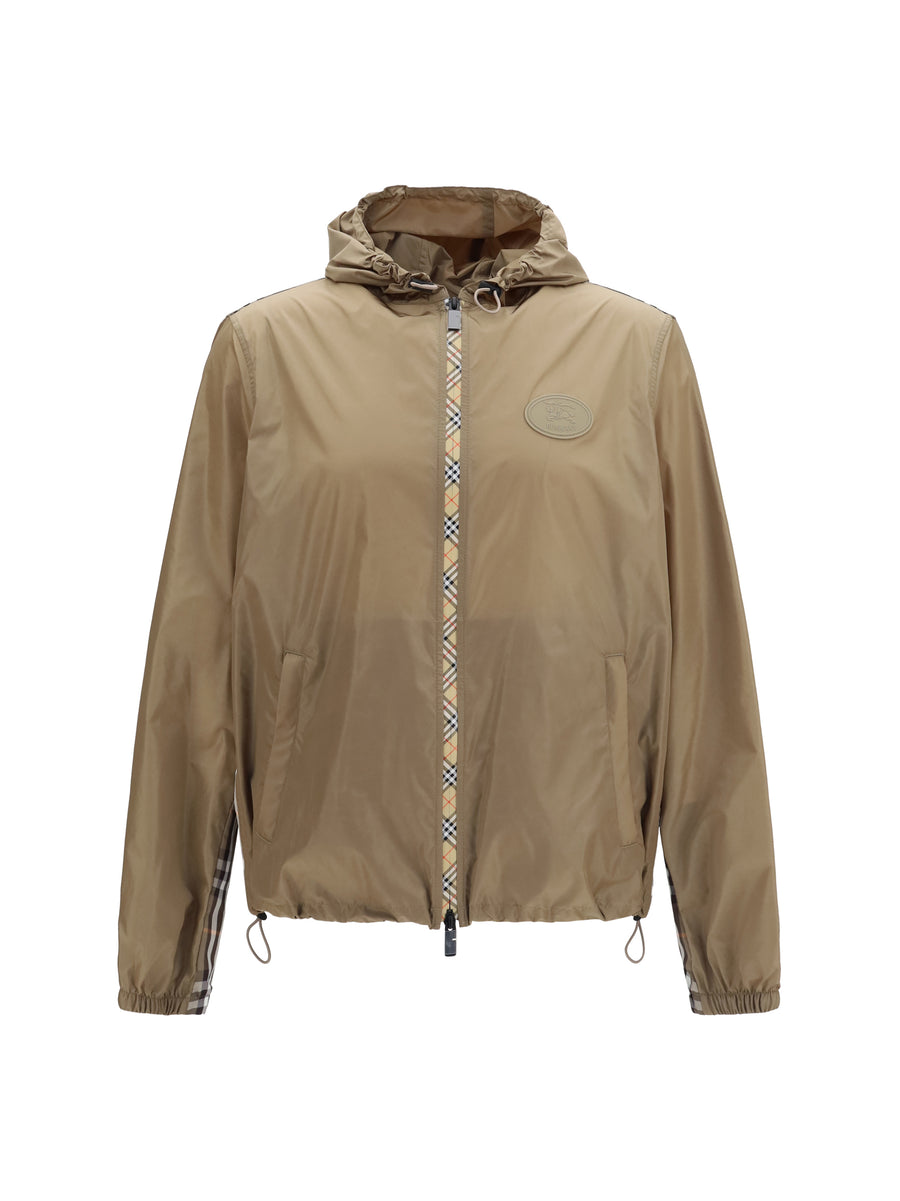 Hooded Nylon Jacket Newport Finch Brown