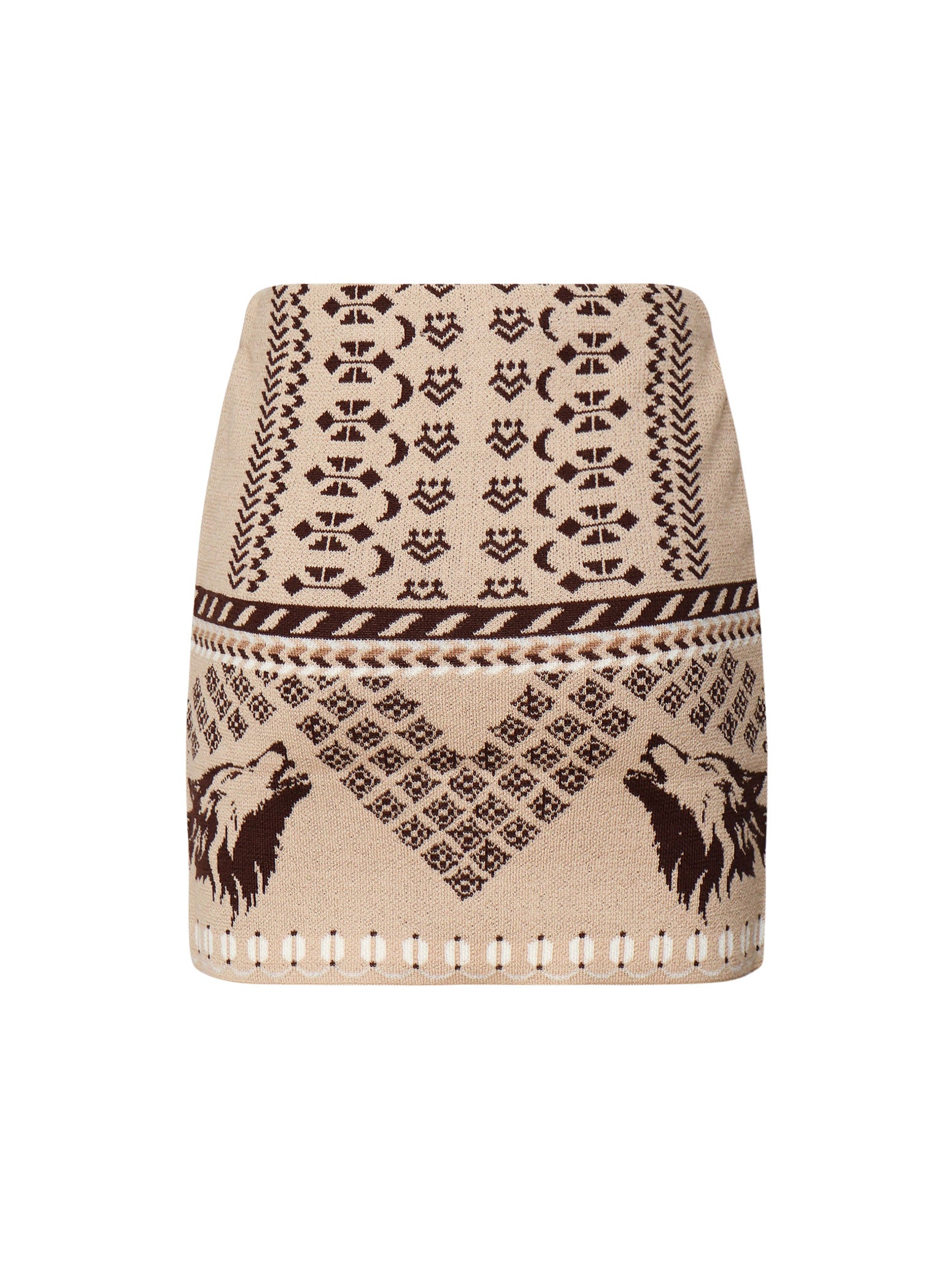 ISPIRED BY AKEP Skirts Brown Viscosa Poliammide Elastomero