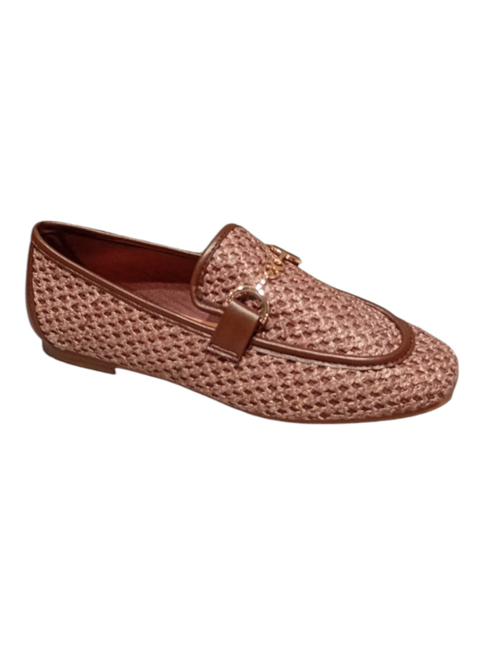 Rafia Intreccio Brown Shoe