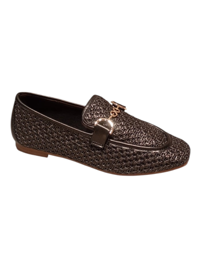 Rafia Intreccio Black Shoe
