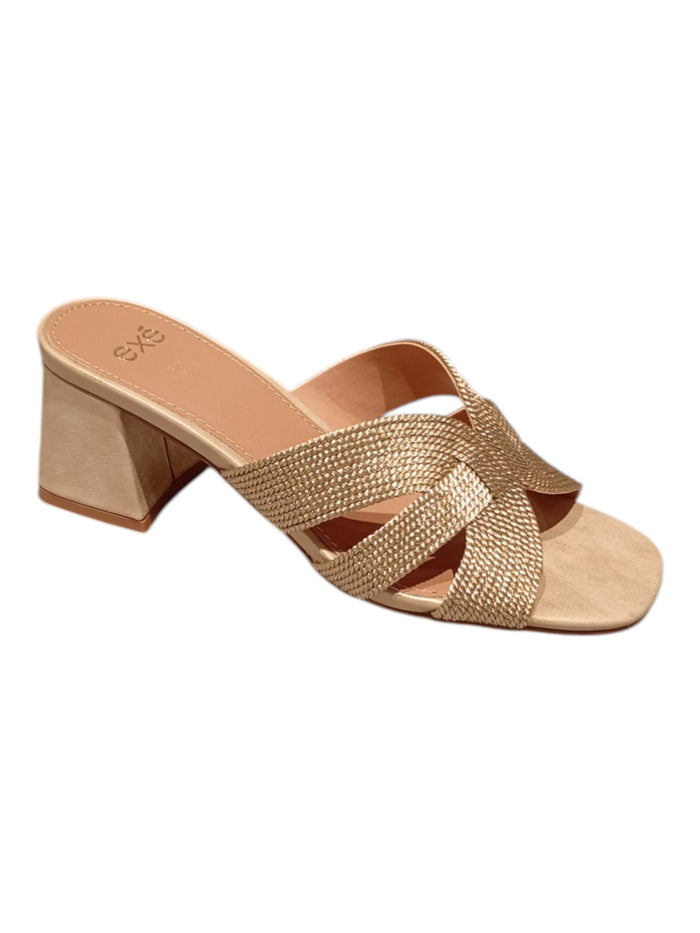 Rafia Metallic Shoe