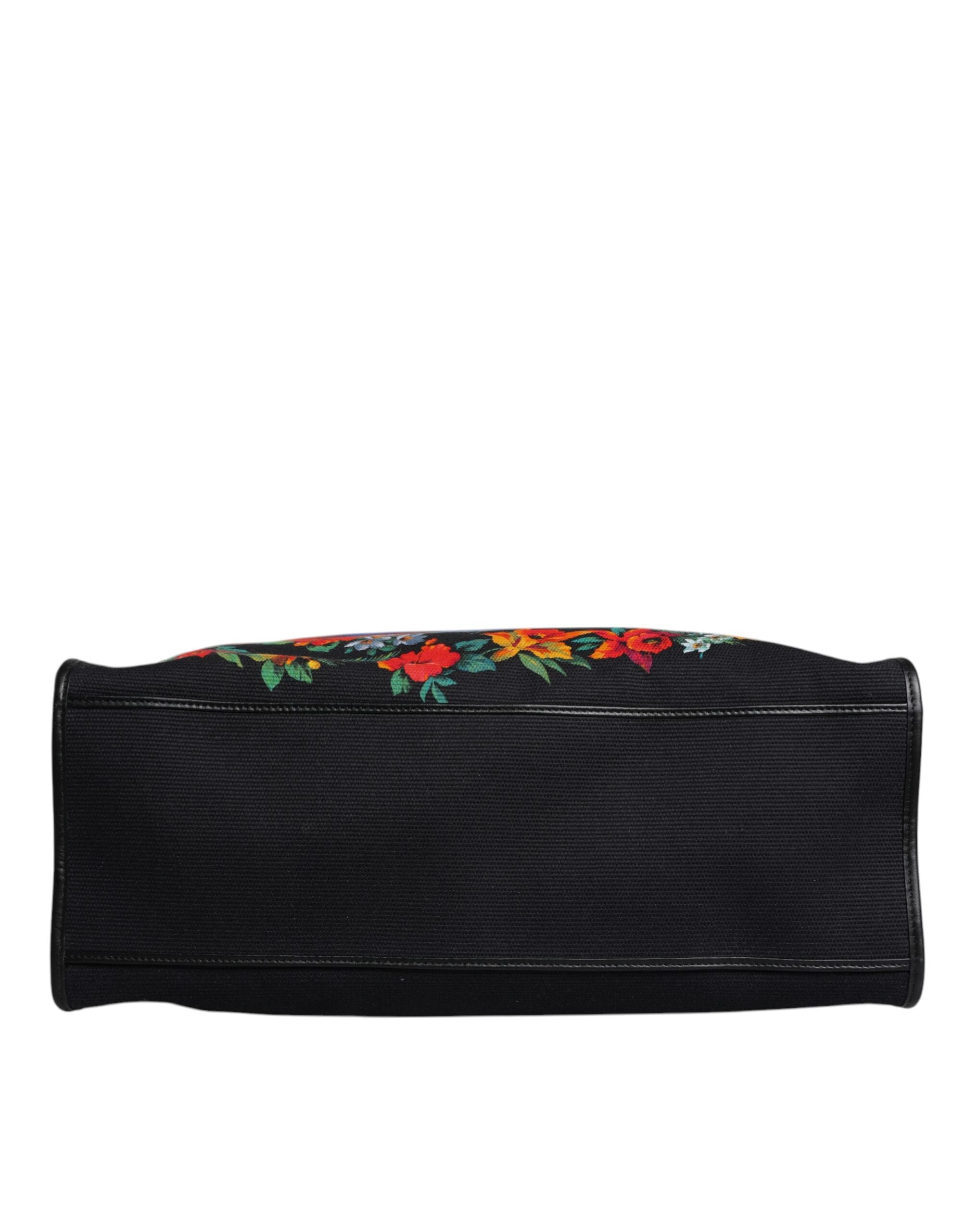 Multicolor Graphic Printed Top Handle Shopping Tote Bag Cotton Leather