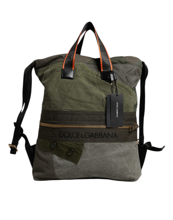 Dolce & Gabbana 80% Cotton backpack in green