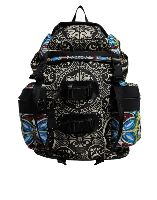 Dolce & Gabbana 49% Polyamide 22% PU 12% Nylon 10% Leather 7% Elastane backpack in multicolor