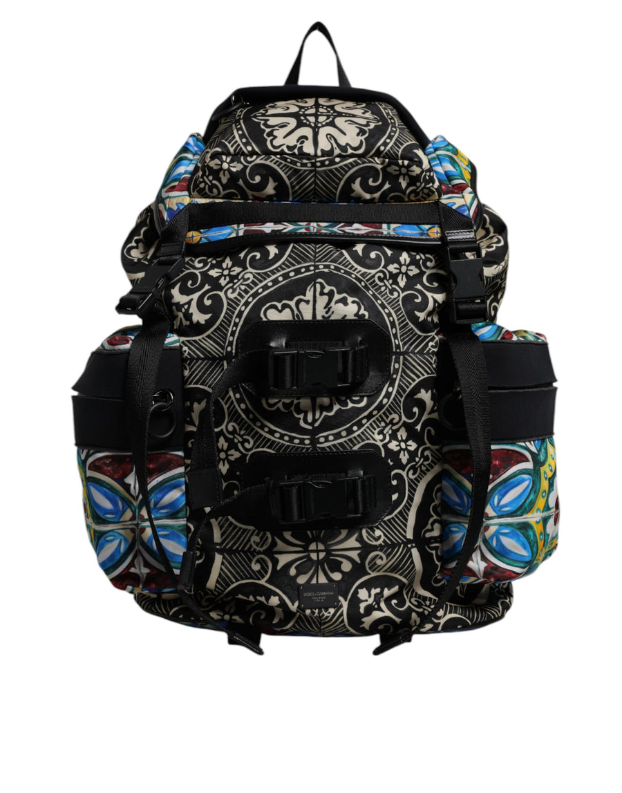 Dolce & Gabbana 49% Polyamide 22% PU 12% Nylon 10% Leather 7% Elastane backpack in multicolor