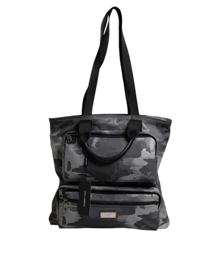Dolce & Gabbana 85% Cotton shoulder bag in gray
