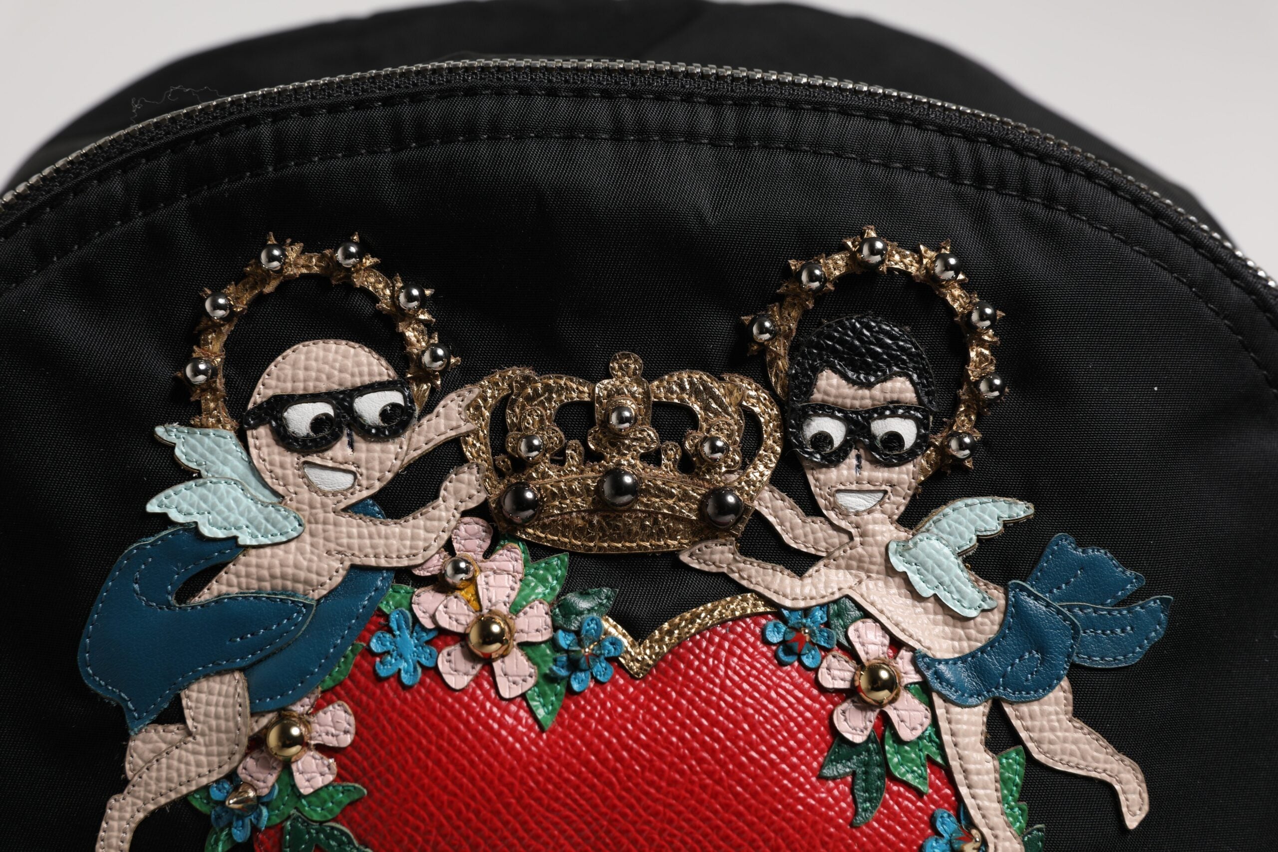 Black Nylon #dgfamily Embellished Backpack Vulcano Bag Pa Vit Ny Pc