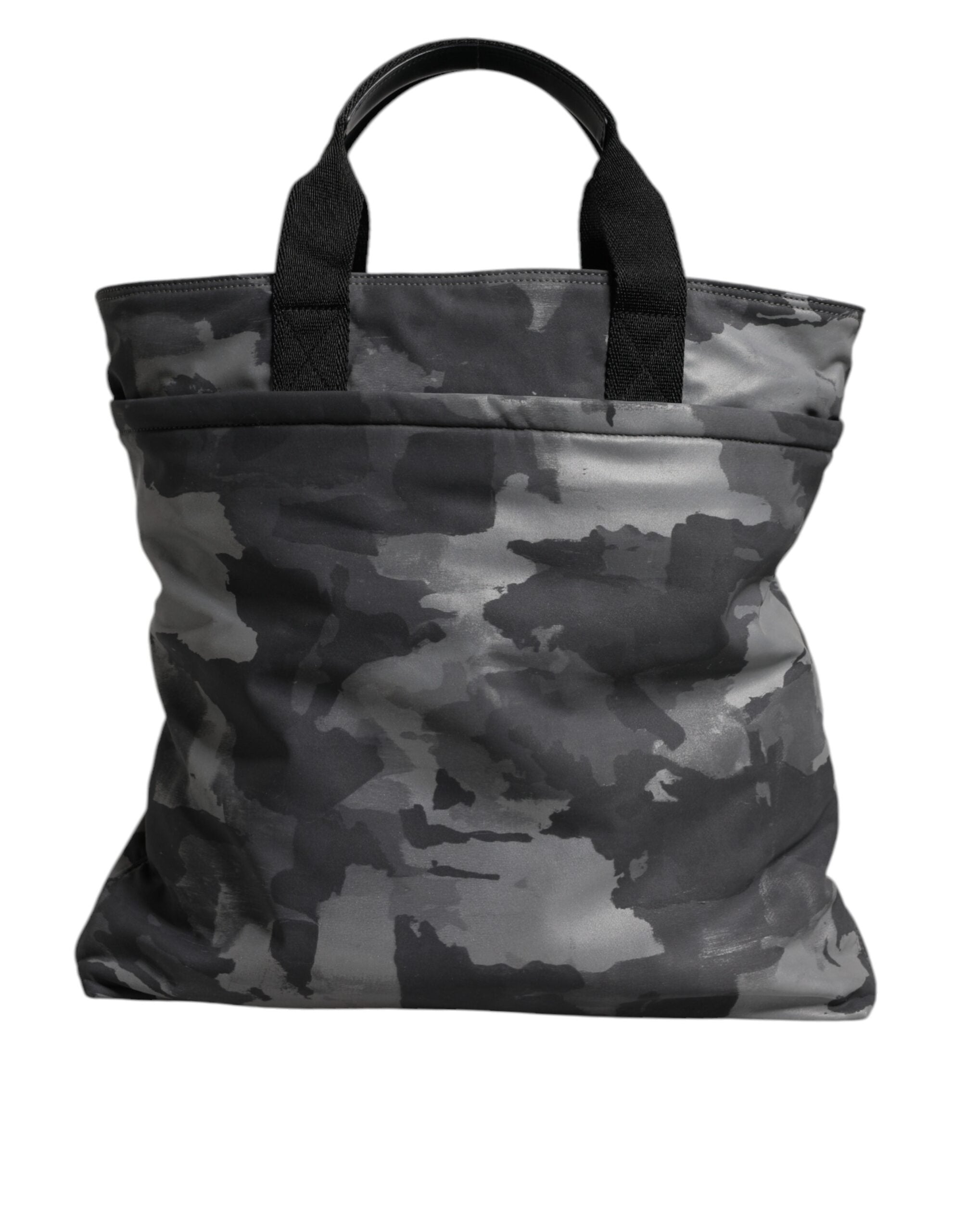 Black Camouflage Shoulder Strap Logo Plaque Bag Cotton Nylon Polyester Calf