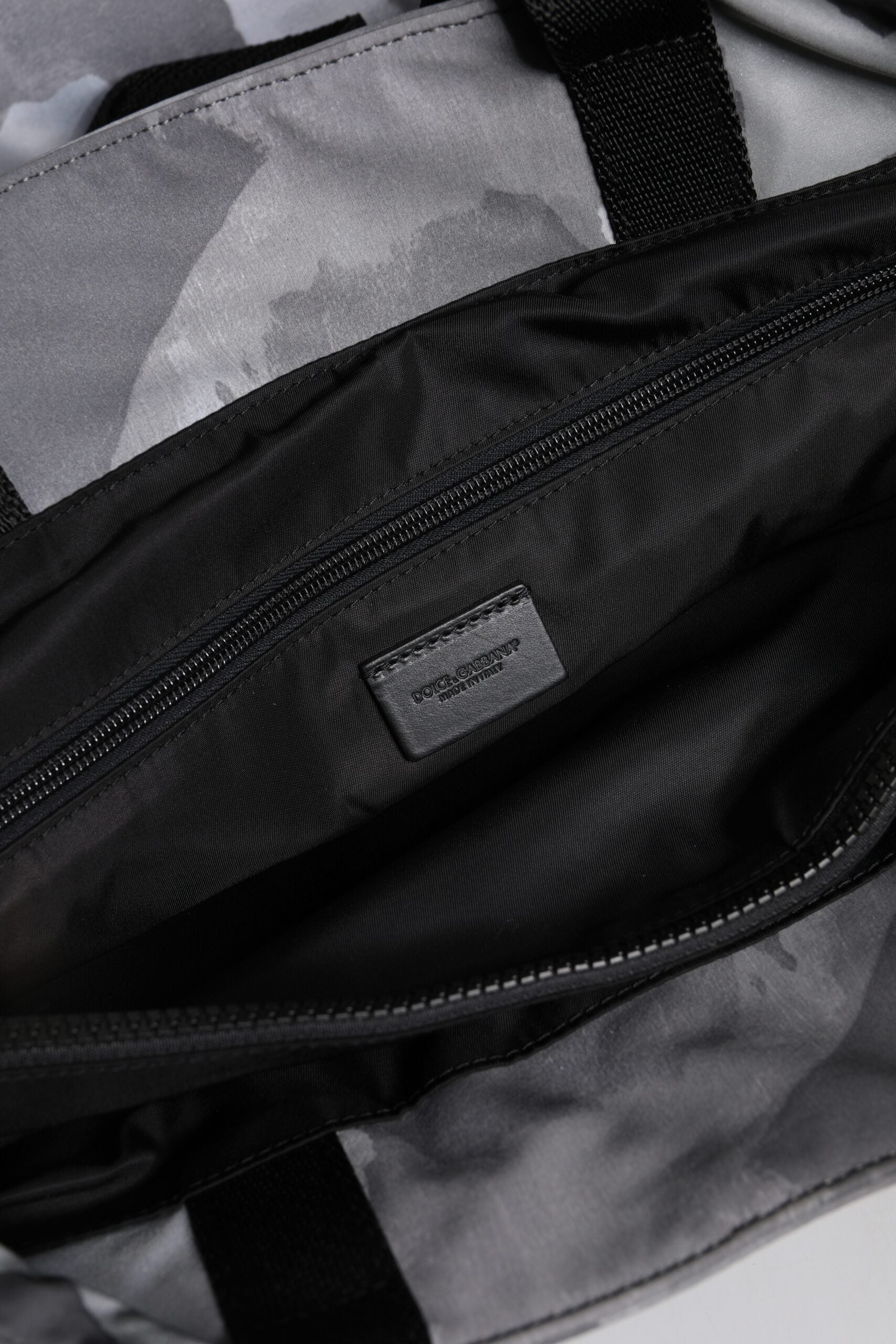 Black Camouflage Shoulder Strap Logo Plaque Bag Cotton Nylon Polyester Calf