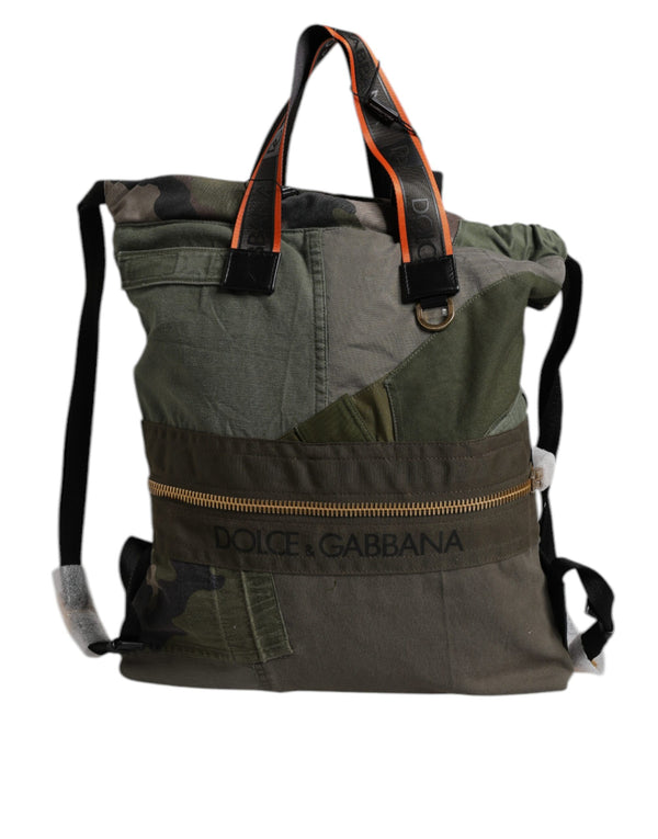 Dolce & Gabbana 80% Cotton rucksack in green