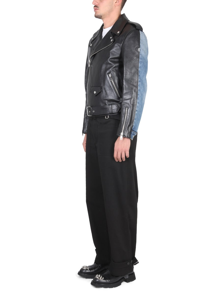 Cargo Pants Black Cotton Trousers