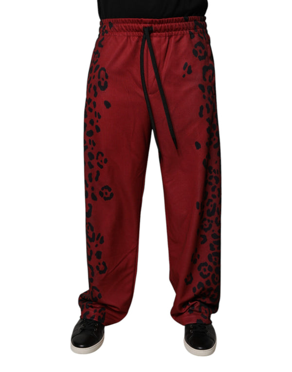 Dolce & Gabbana 100% Polyester joggers in red
