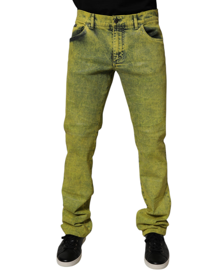 Dolce & Gabbana 98% Cotton 2% Elastane jeans in yellow
