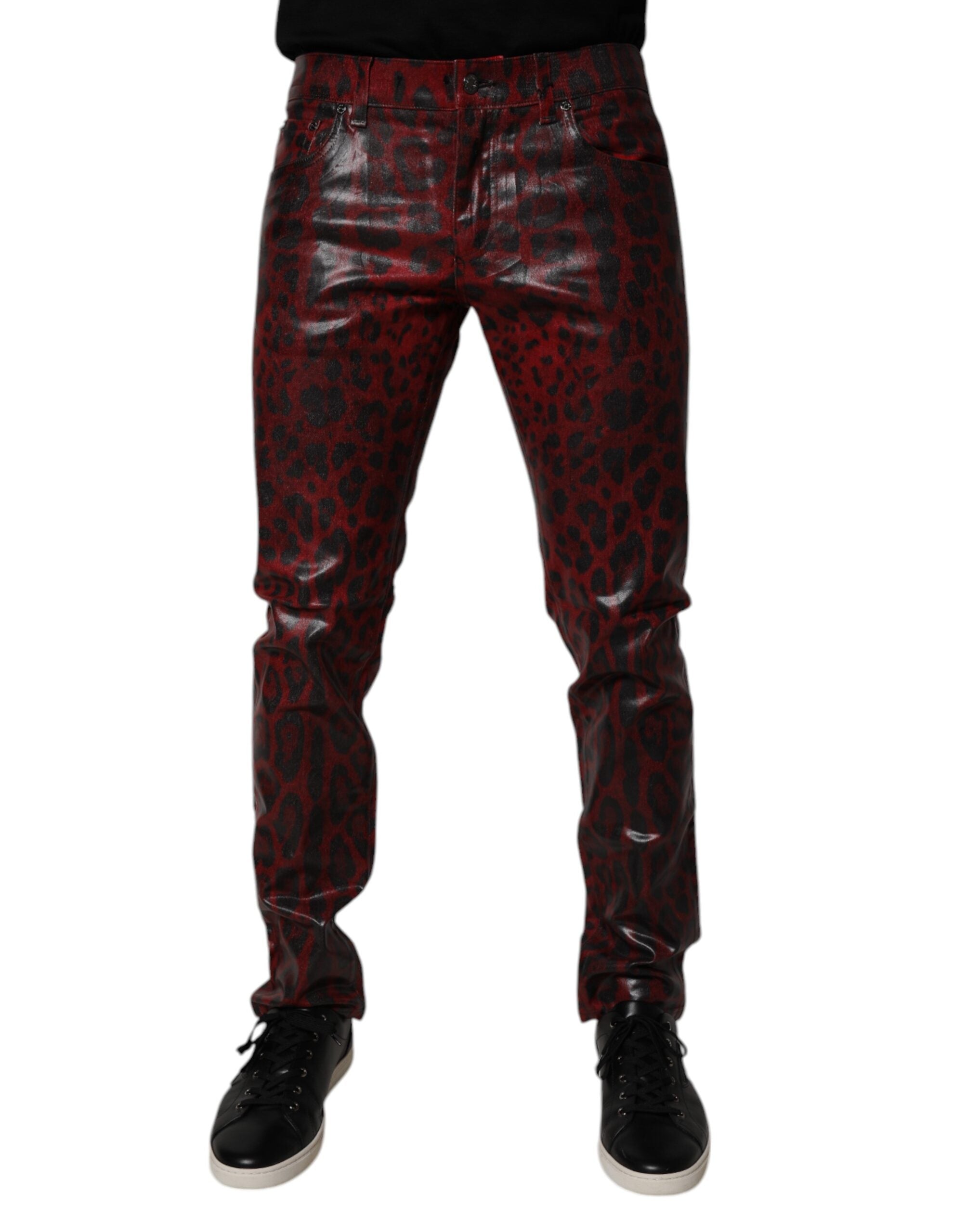 Dolce & Gabbana 87% Cotton jeans in red
