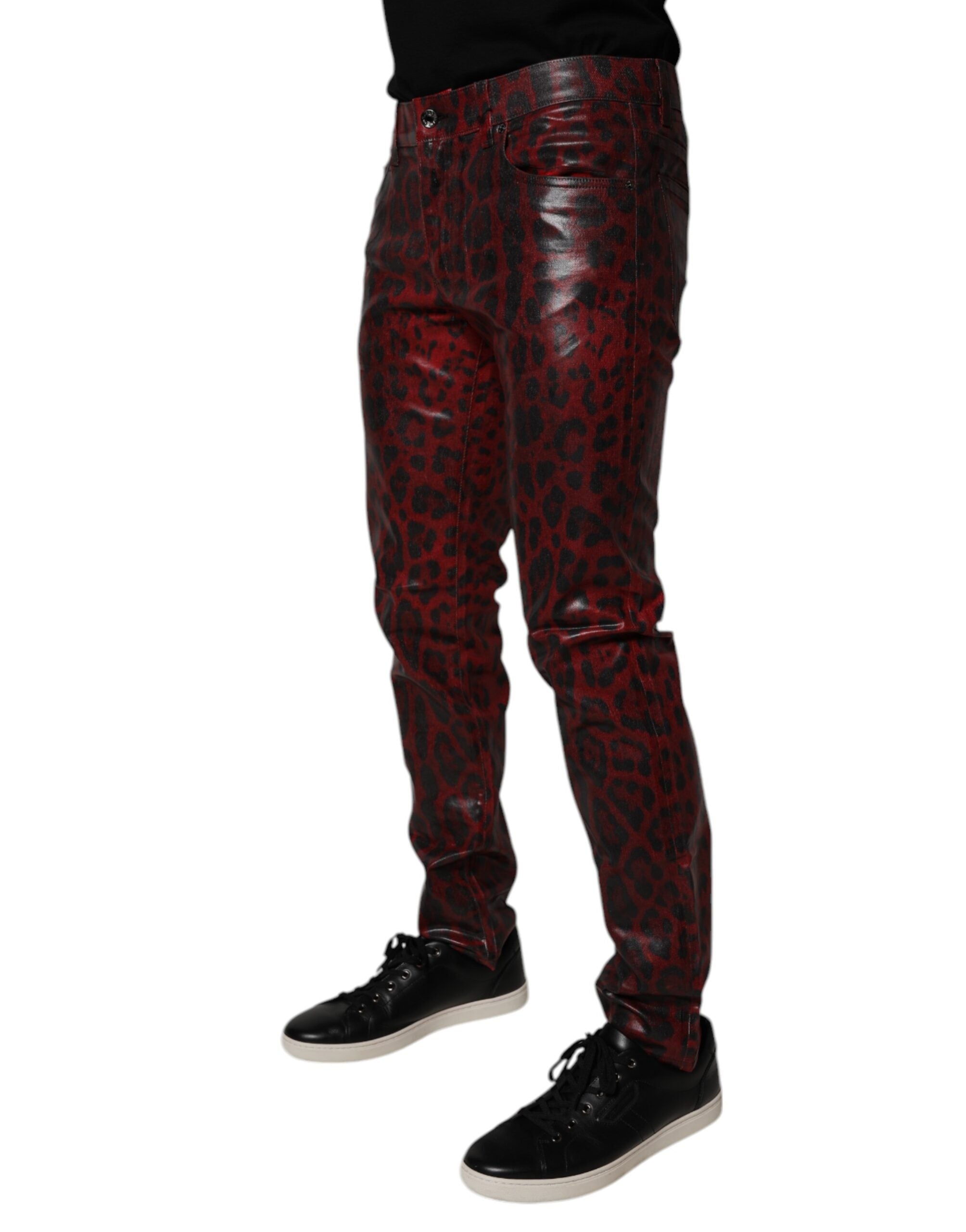 Dolce & Gabbana 87% Cotton jeans in red — view 3