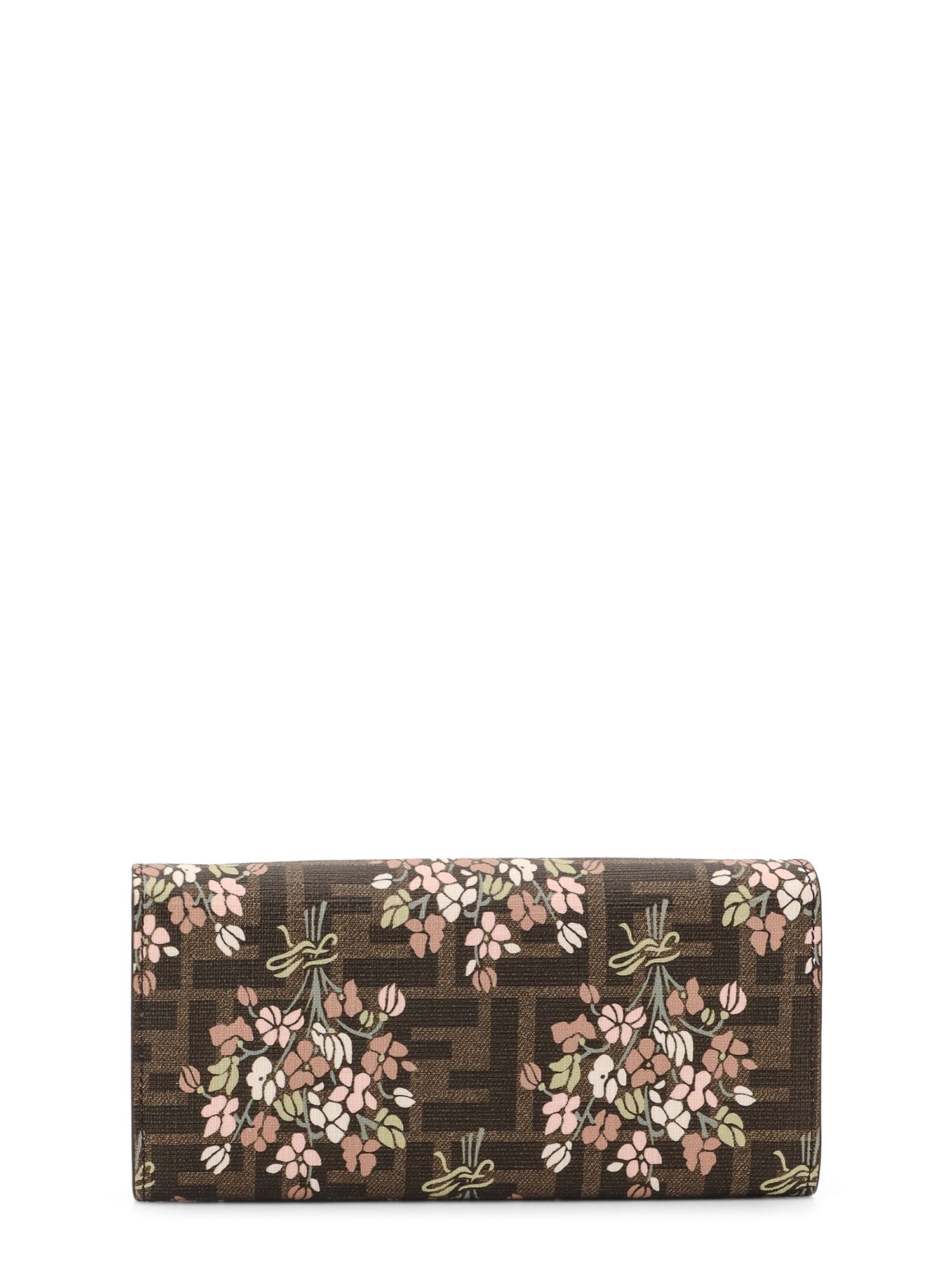 Fendi Wallets Brown Tessuto/pelle