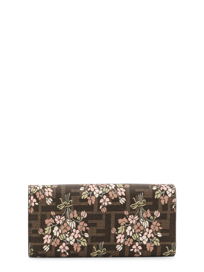 Fendi Wallets Brown Tessuto/pelle
