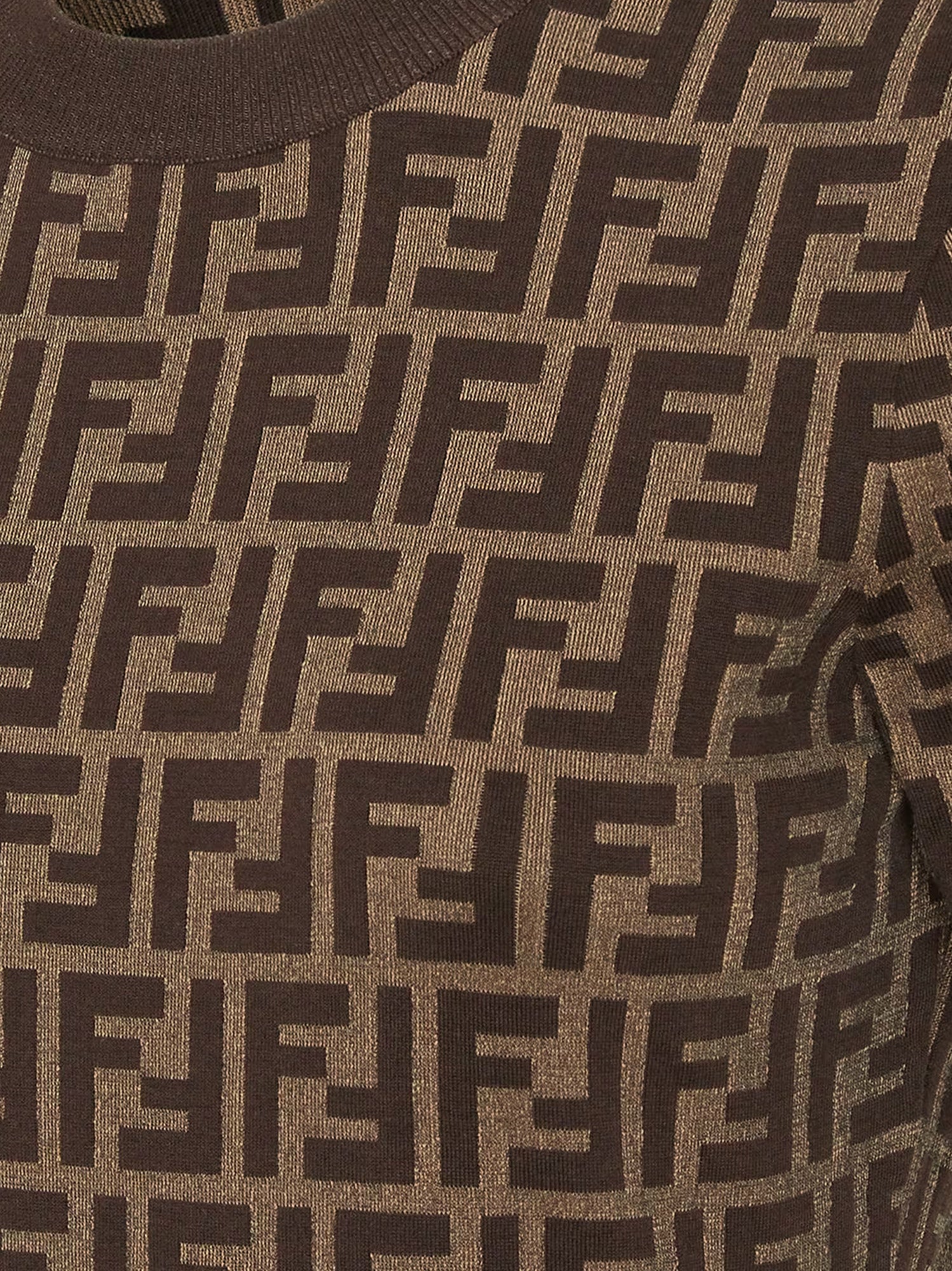 Fendi Sweaters Brown Cotone