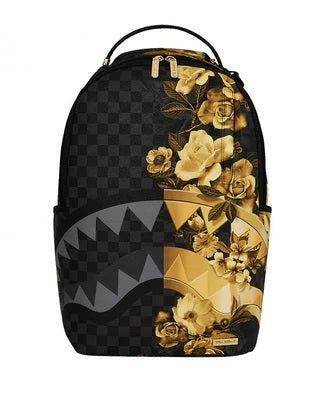 Gold Floral Remix Black Calf Leather | Bag