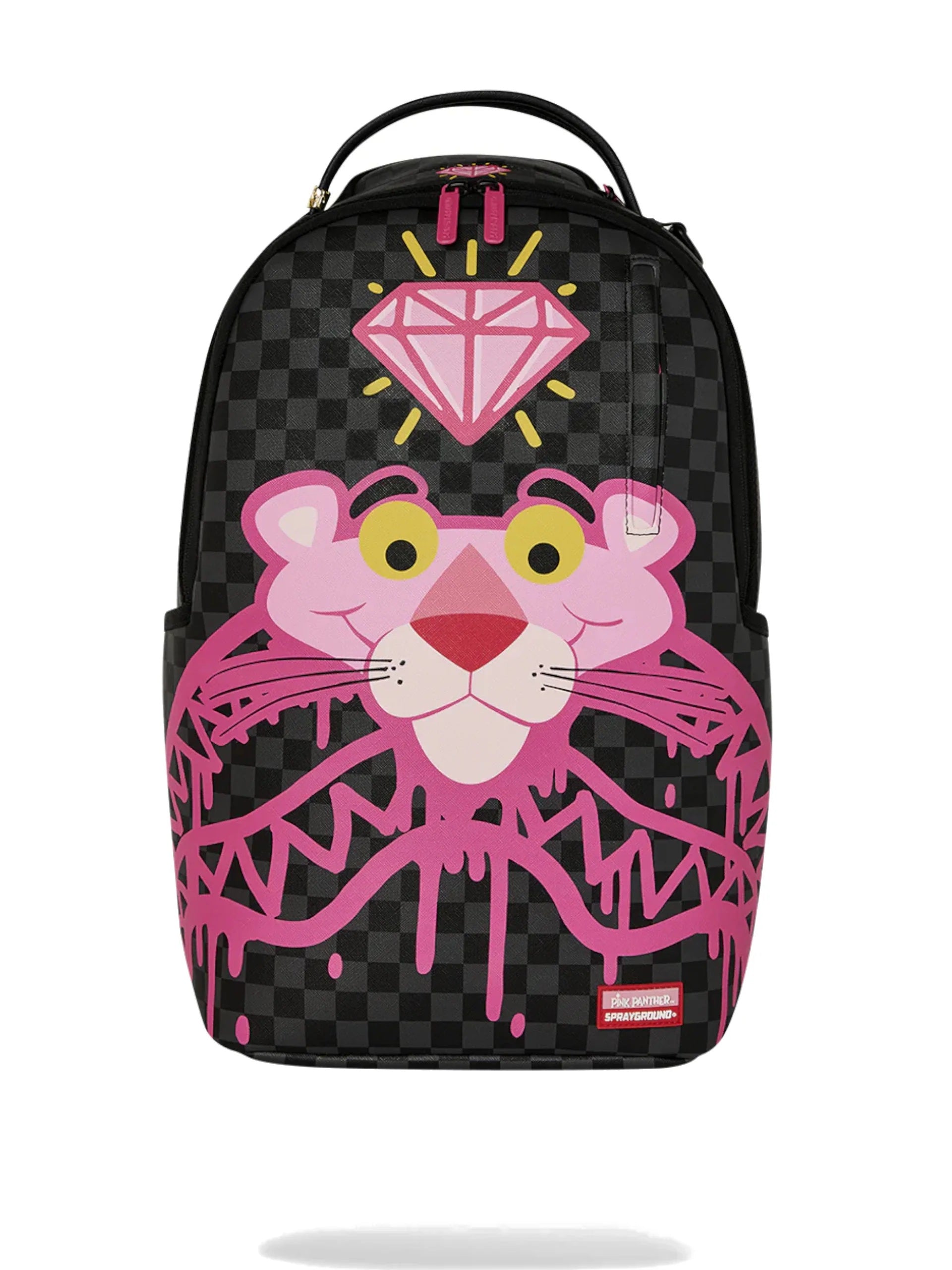 Pink Panther Drippy Diamonds Black Calf Leather | Bag