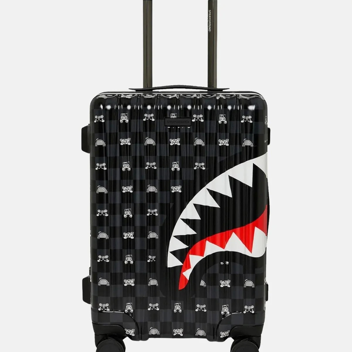Gray Peeking Character Check Carry-On Black Calf Leather | Bag