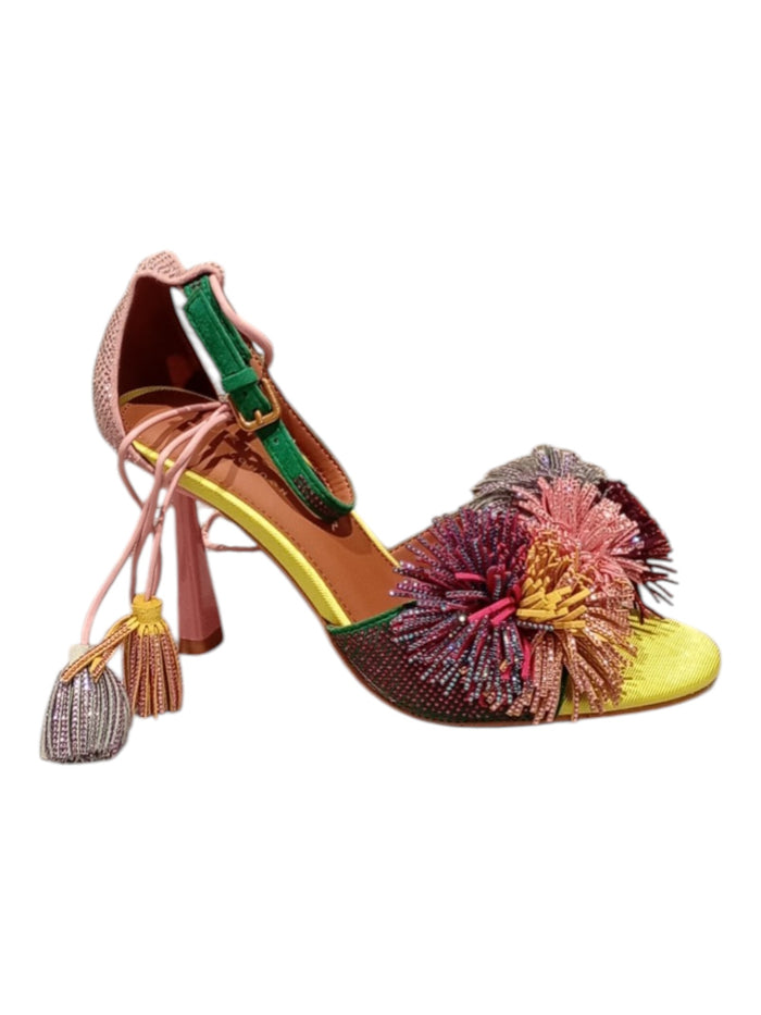 Pom Ankle Tie Multicolour Calf Leather | Shoe