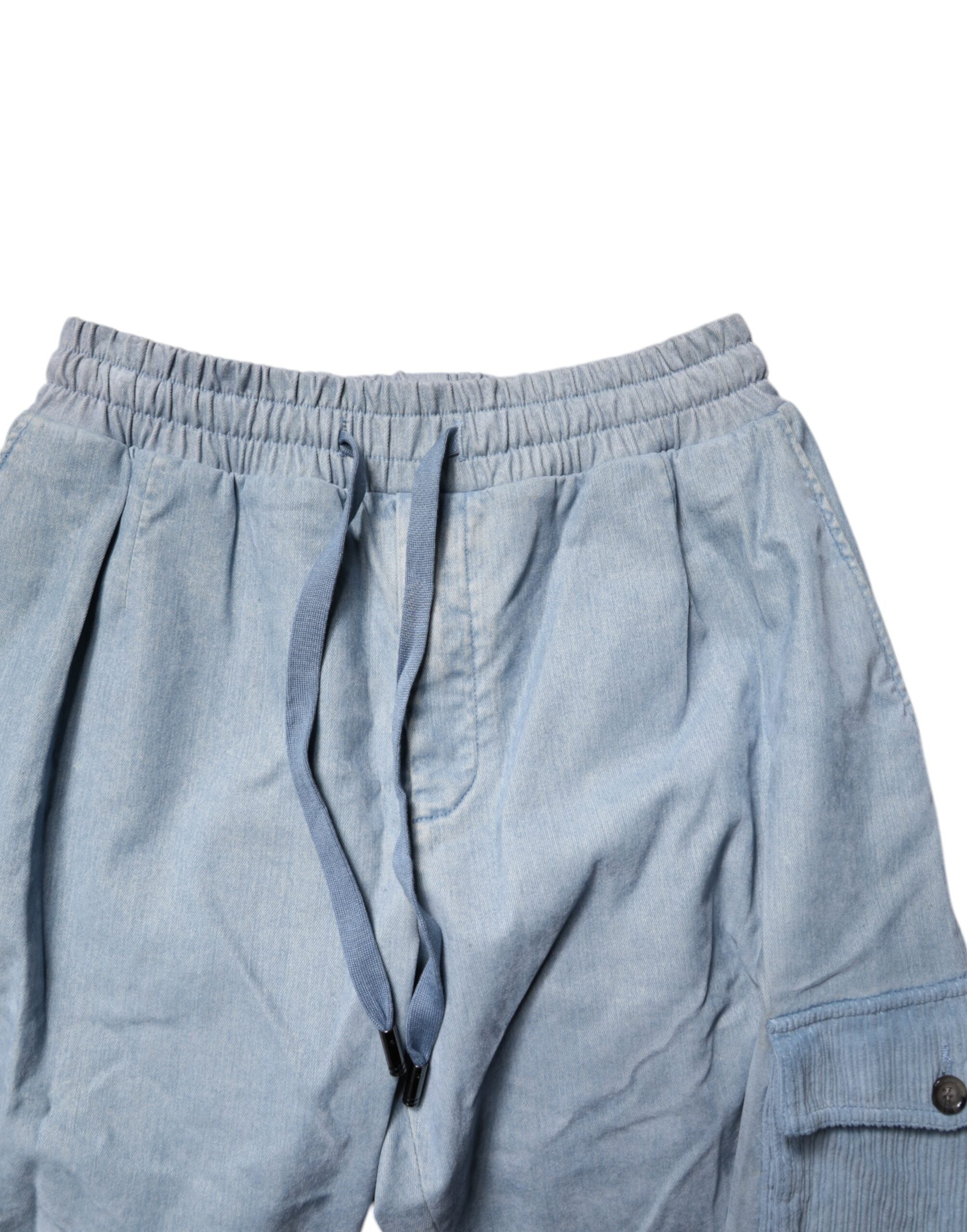 Dolce & Gabbana 87% Cotton jogger in blue — view 5