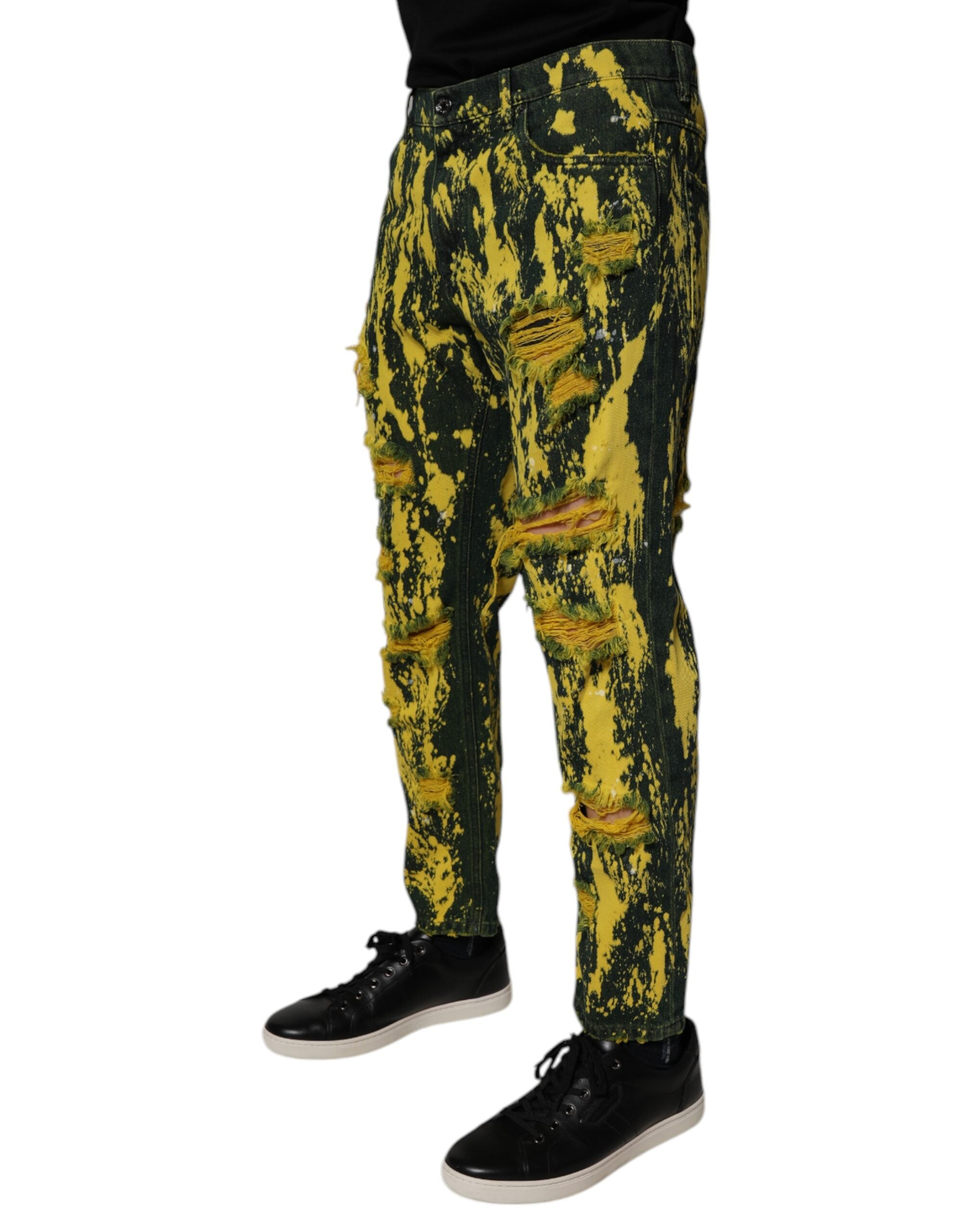 Dolce & Gabbana 100% Cotton jeans in yellow — view 3