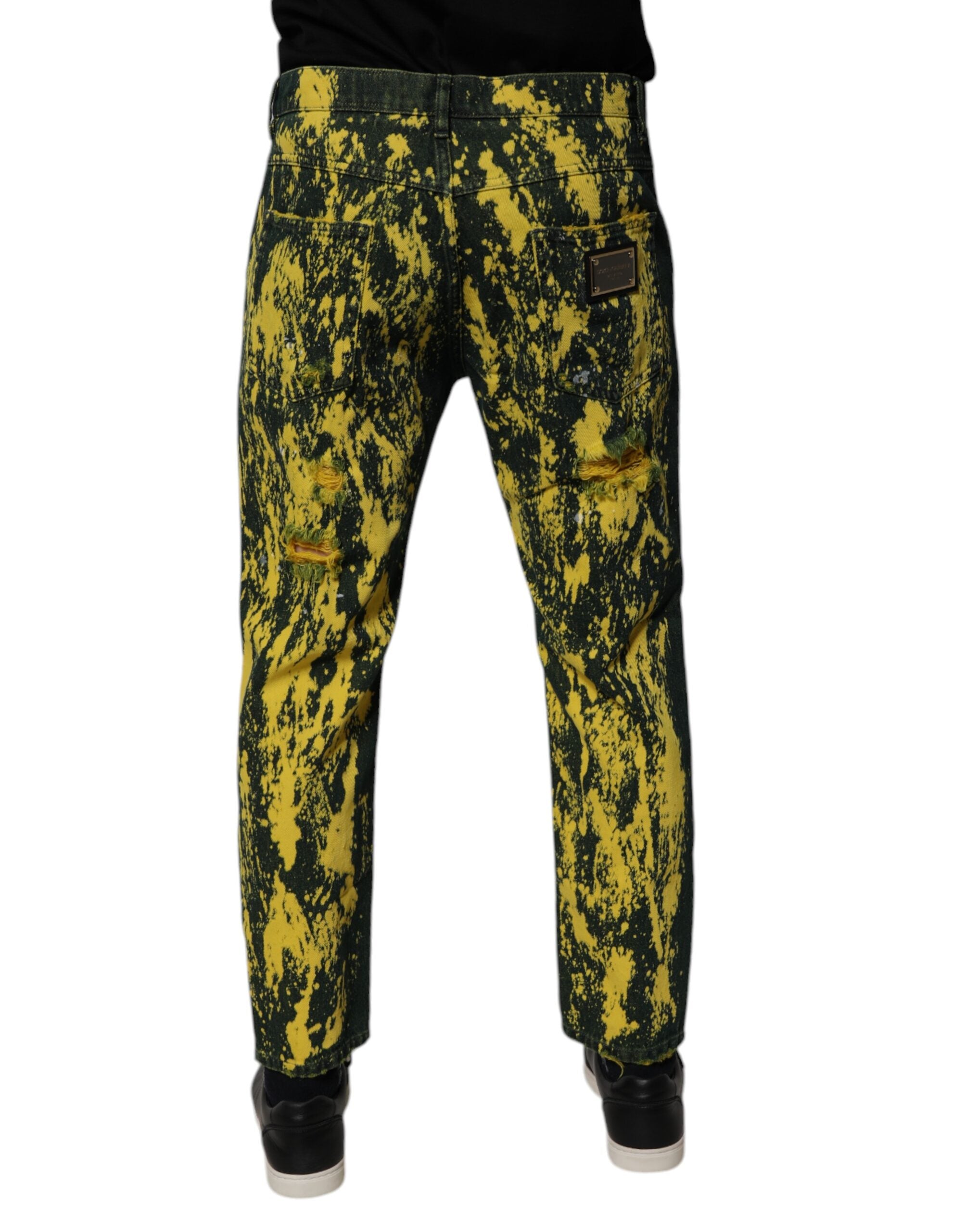 Dolce & Gabbana 100% Cotton jeans in yellow — view 4