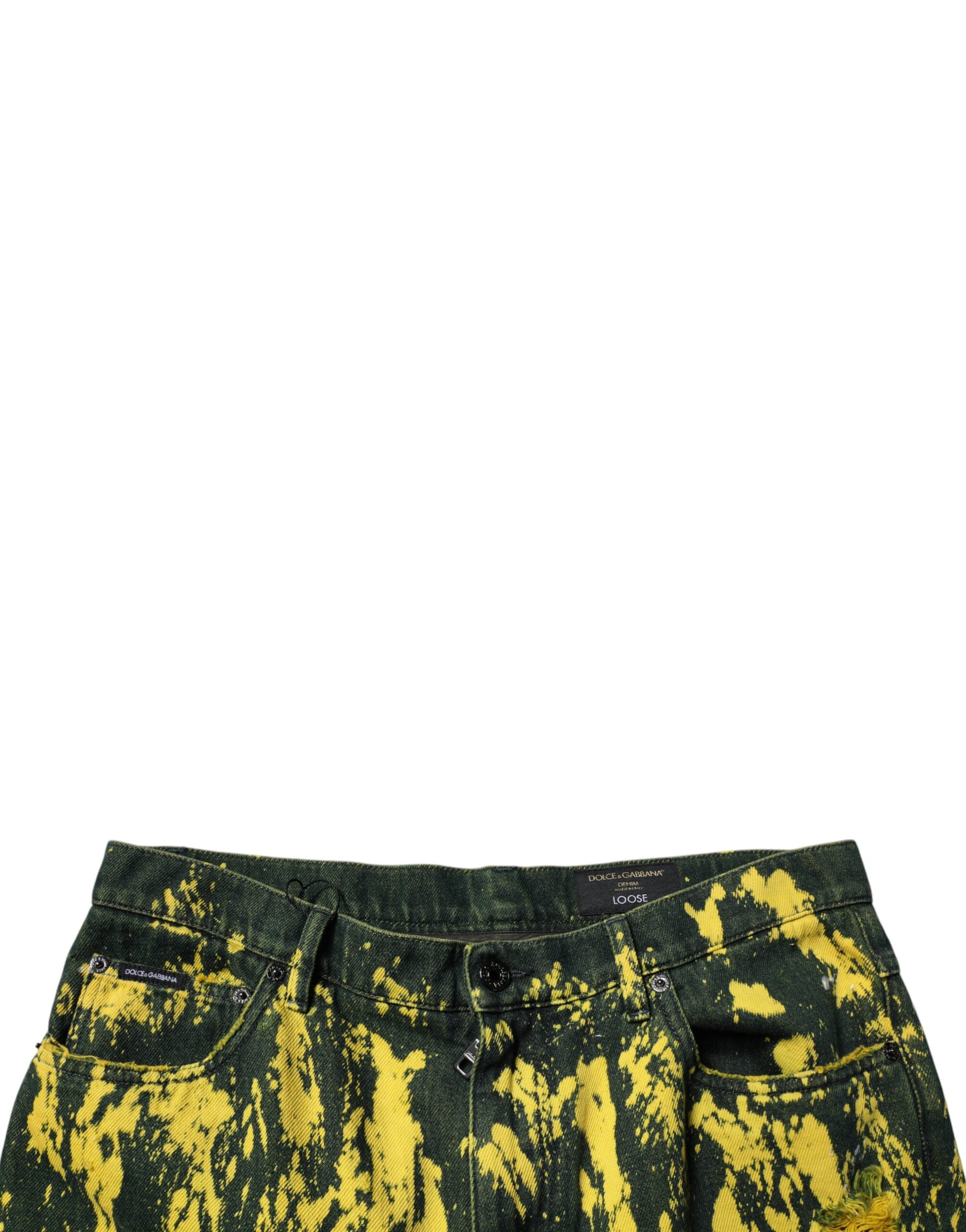 Dolce & Gabbana 100% Cotton jeans in yellow — view 5