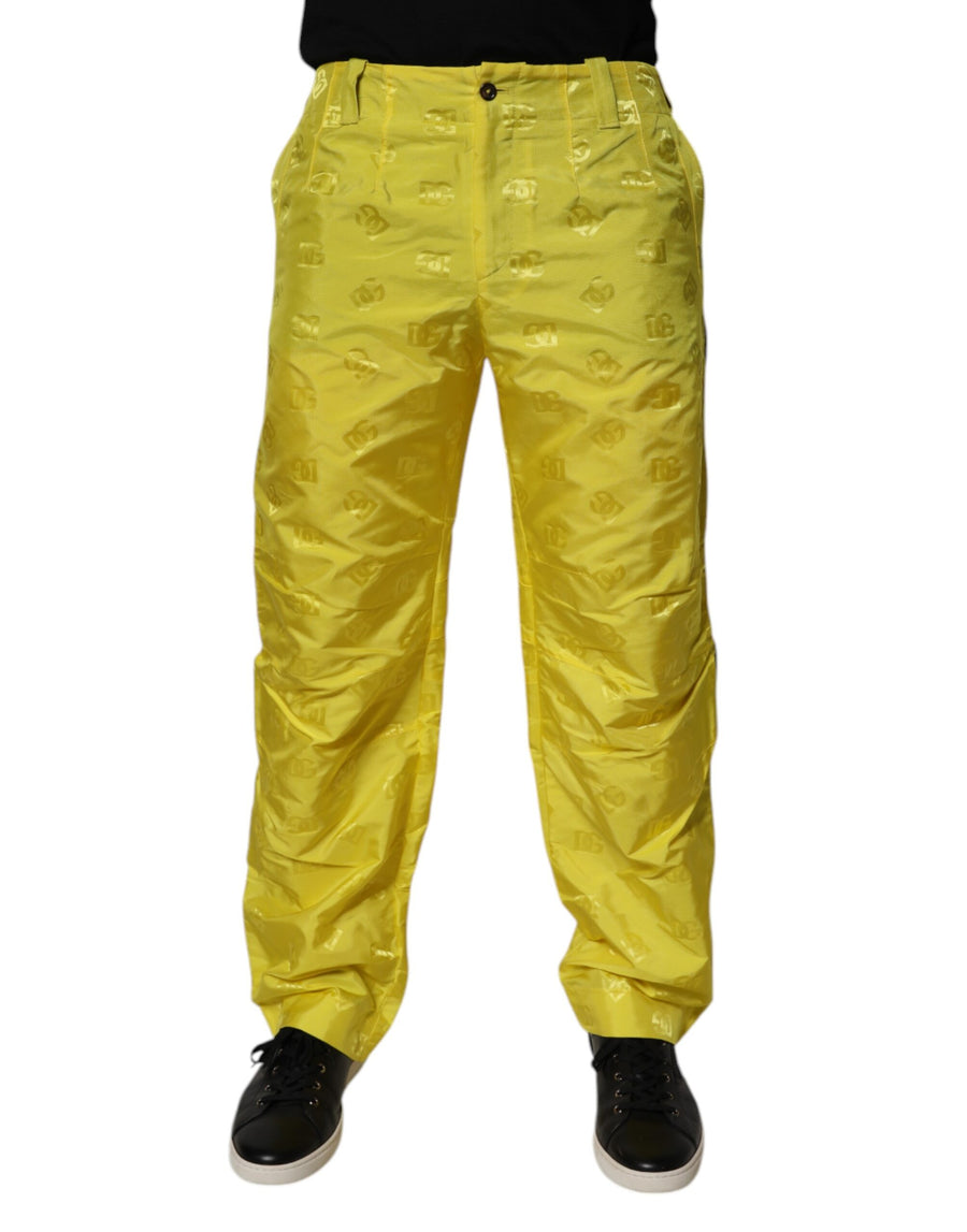 Dolce & Gabbana 100% Polyester trousers in yellow