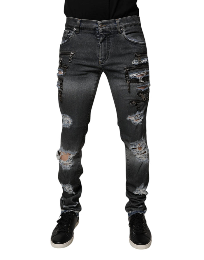 Dolce & Gabbana 100% Cotton jeans in gray — view 2
